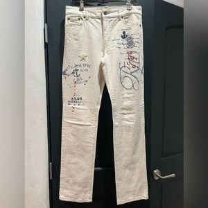 Lauren Jeans Co Ralph Lauren Natural Jeans Women’s Size 8 Nautical in Creme